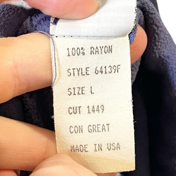 Cut Loose Blue Crinkle Teacher Dress L Lagenlook Sleeveless Rayon Midi Button - Picture 6 of 6